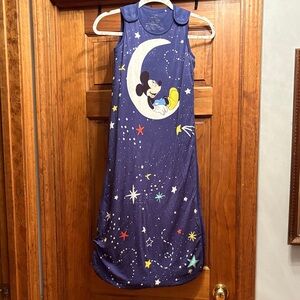 Little Sleepies Kids Pajama Sleep Sack - Blue with Moon and Stars